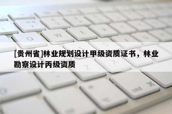 [贵州省]林业规划设计甲级资质证书，林业勘察设计丙级资质
