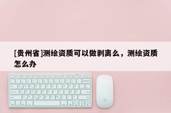 [贵州省]测绘资质可以做剥离么，测绘资质怎么办