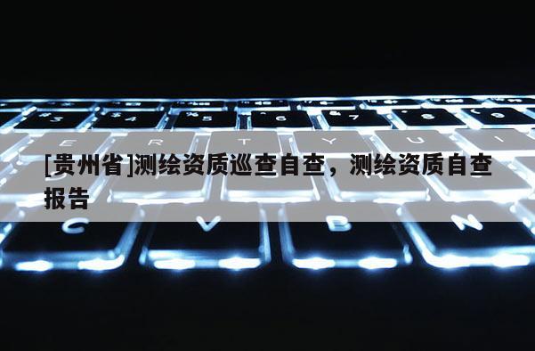 [贵州省]测绘资质巡查自查，测绘资质自查报告