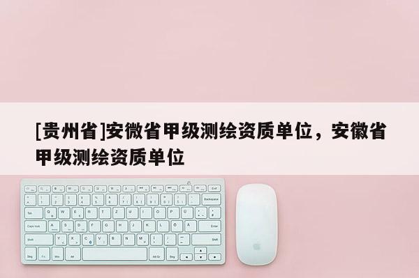 [贵州省]安微省甲级测绘资质单位，安徽省甲级测绘资质单位