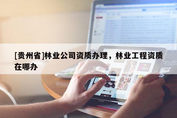 [贵州省]林业公司资质办理，林业工程资质在哪办