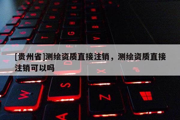 [贵州省]测绘资质直接注销，测绘资质直接注销可以吗