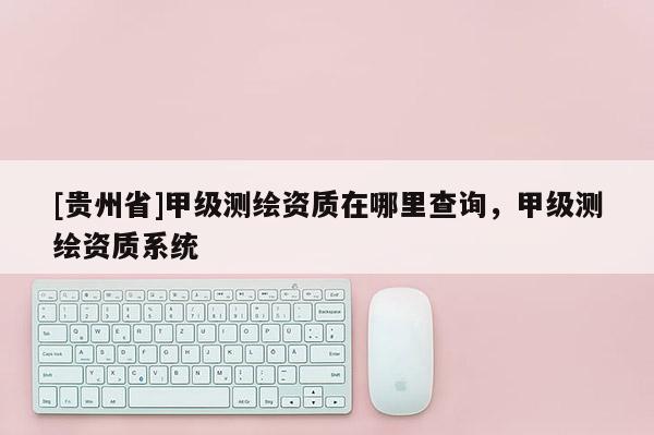 [贵州省]甲级测绘资质在哪里查询，甲级测绘资质系统
