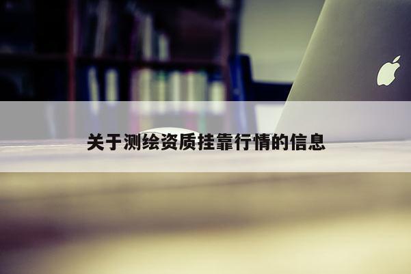 关于测绘资质挂靠行情的信息