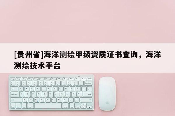 [贵州省]海洋测绘甲级资质证书查询，海洋测绘技术平台