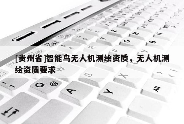 [贵州省]智能鸟无人机测绘资质，无人机测绘资质要求