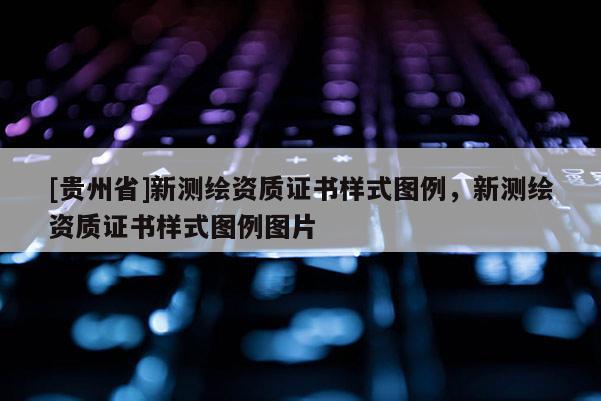 [贵州省]新测绘资质证书样式图例，新测绘资质证书样式图例图片